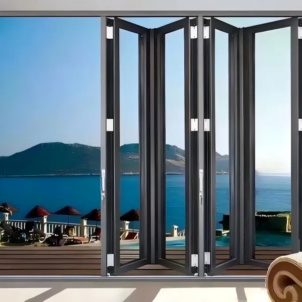 Складные алюминиевые двери с терморазрывом2